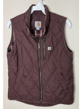 Carhartt Vest Jacket Quilted Lined Spell Out Patch